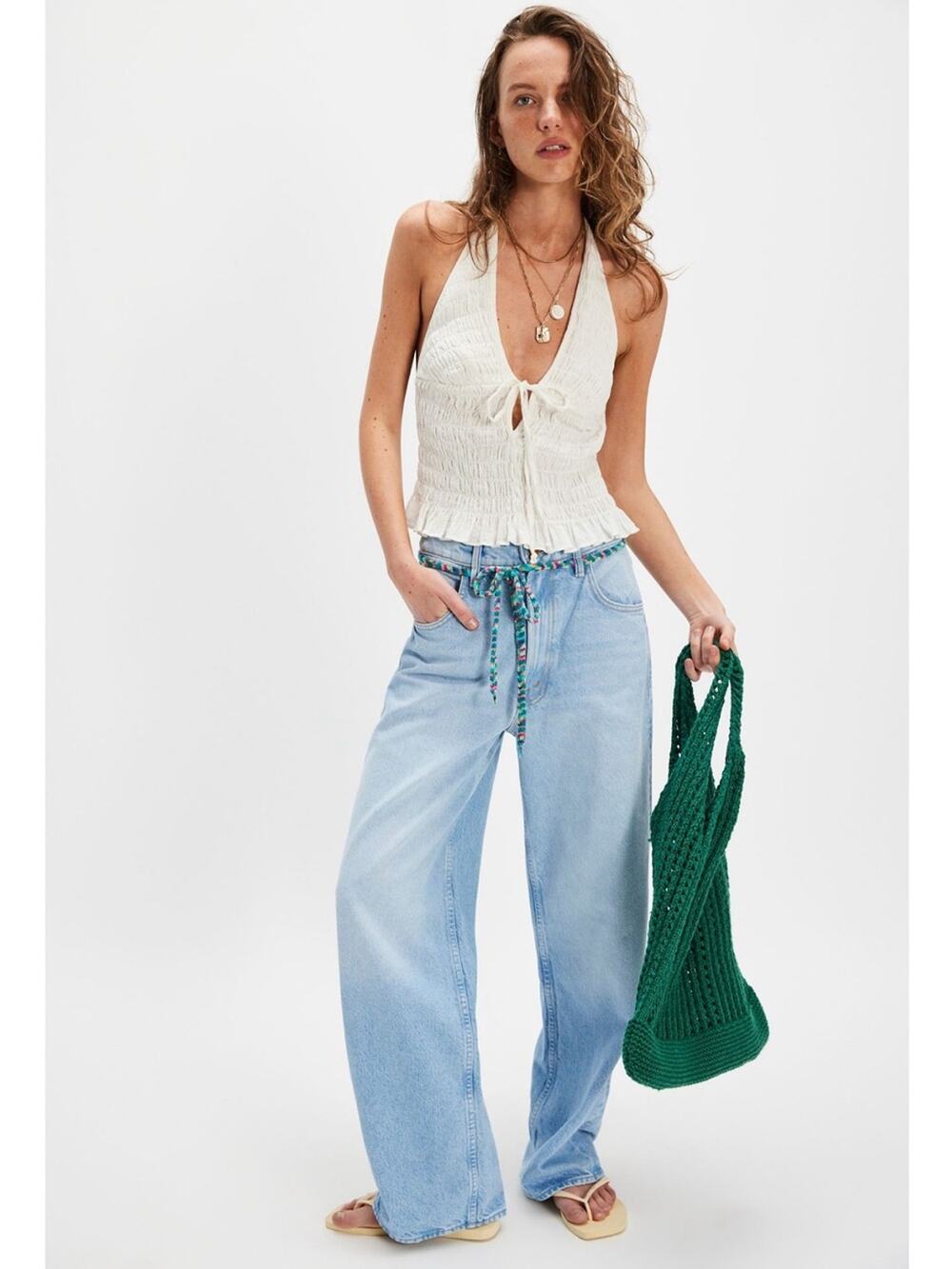 MOTHER Snacks The Shoe Lace Fun Dip Nerdy Jeans Size 32 NWT